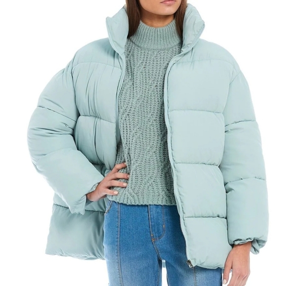 Chelsea & Violet Mock Neck Balloon Sleeve Cable Knit Sweater Size XXL NWT! - Picture 5 of 17